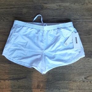 REEBOK Shorts White Drawstring Running New XL